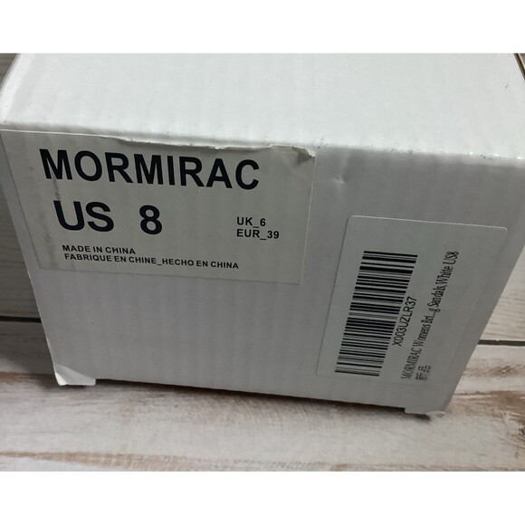 MORMIRAC  Thong Flip Flop Sandals White Braided Strap Tan Sole Women Size 8 - Picture 9 of 9